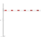 Height restriction barrier | cross tube length: 3500 mm | for padlock | to be fixed by plugs